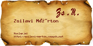 Zsilavi Márton névjegykártya