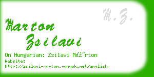 marton zsilavi business card